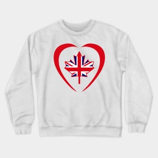 British Canadian Multinational Patriot Flag Series (Heart) Crewneck Sweatshirt